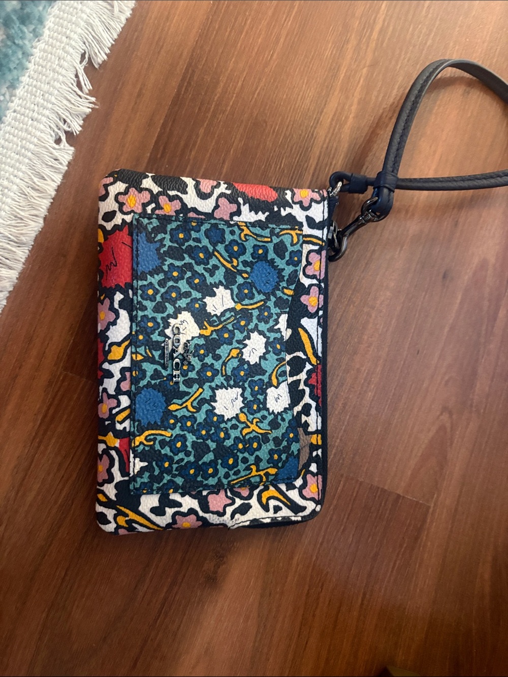 Coach Floral Pattern Wristlet